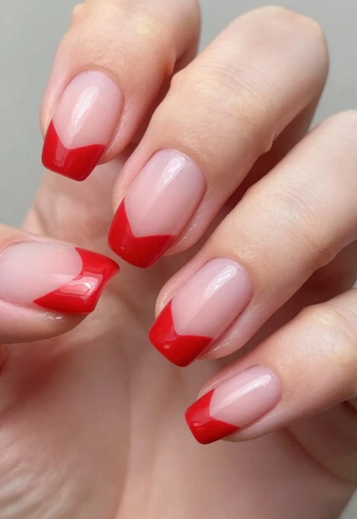 15 Trendy Valentine's Day Nail Designs That Will Make You Fall in Love (Wait Until You See #3!) - 6. Heart-Tipped French Manicure 1