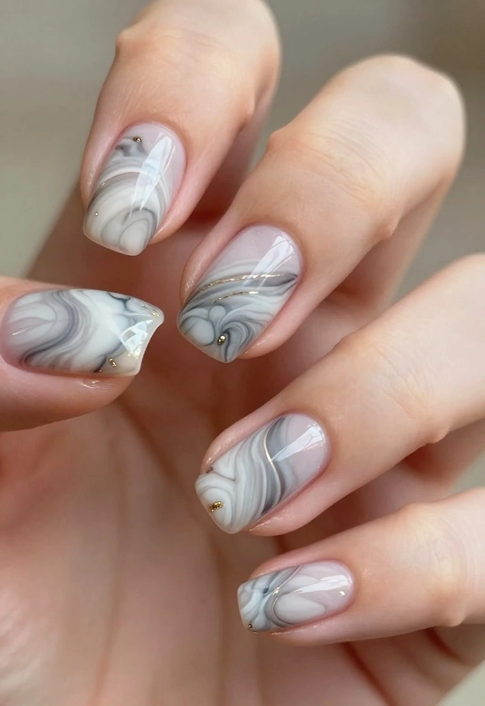 16 Artistic Nail Polish Designs That Are Pure Masterpieces (You’ll Want to Copy #10!) - 1. Marble Elegance 1