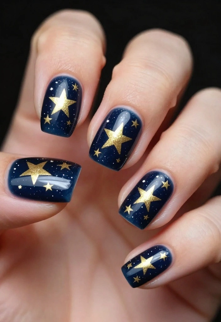 16 Artistic Nail Polish Designs That Are Pure Masterpieces (You’ll Want to Copy #10!) - 10. Twinkling Stars 1