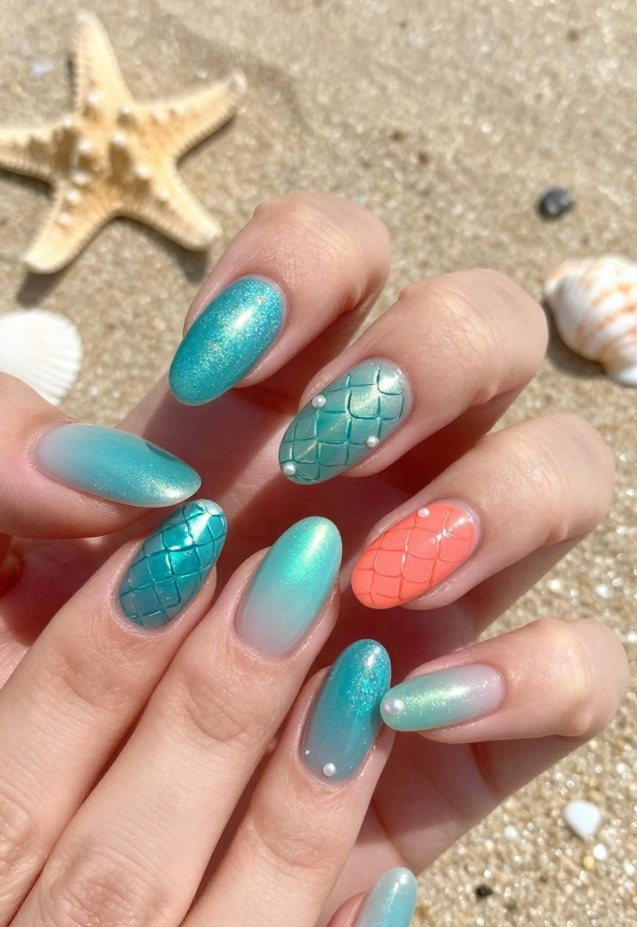 16 Disney Princess Nails That Will Transform Your Nail Game (You Have to See #7!) - 1. Ariel: Under the Sea 1
