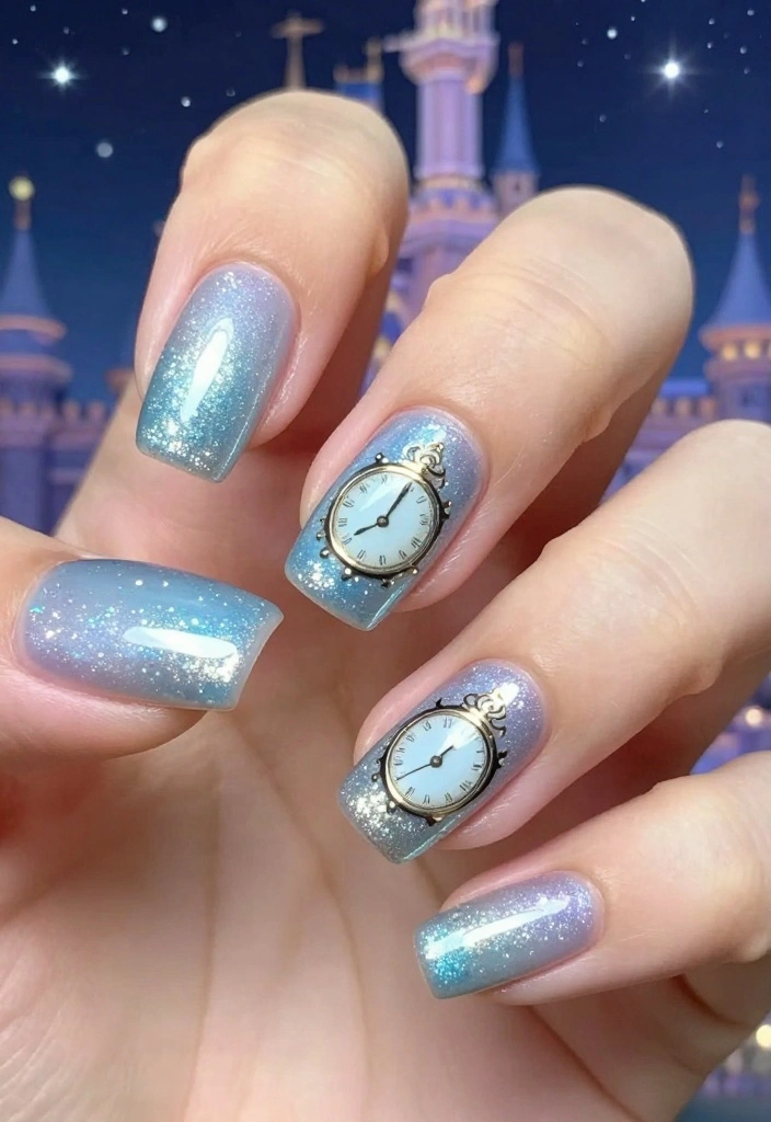 16 Disney Princess Nails That Will Transform Your Nail Game (You Have to See #7!) - 3. Cinderella: Midnight Magic 1