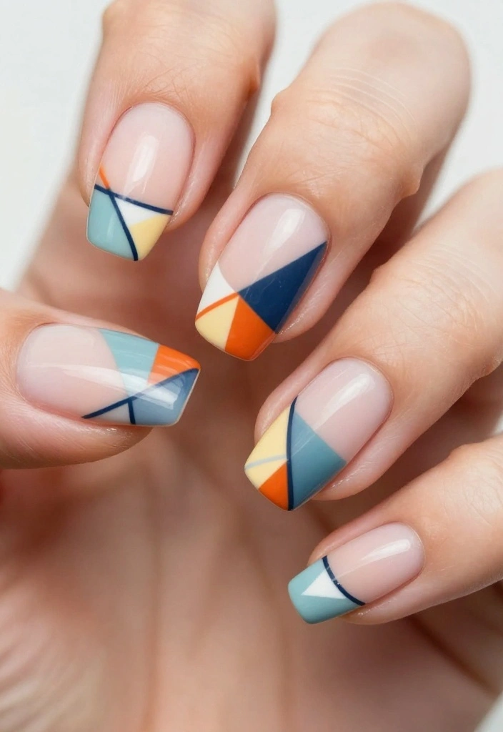 16 Elegant Almond Nail Designs That Are Perfect for Any Occasion - 7. Geometric Patterns 1