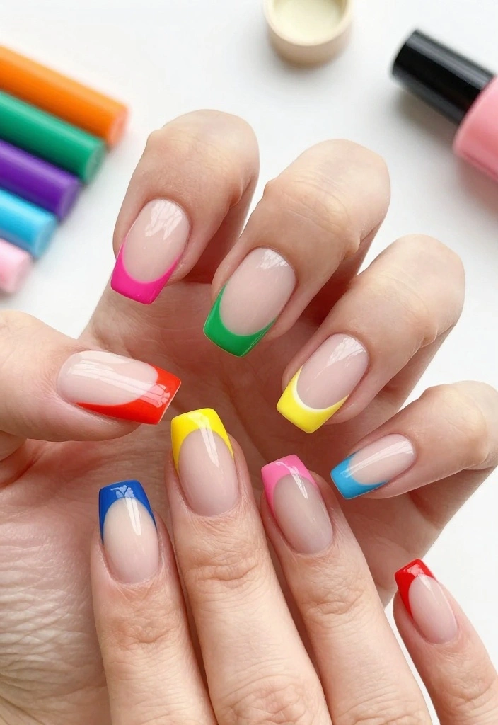 16 Flawless French Gel Nails Every Time - Bonjour! - 14. Color Block French Tips 1
