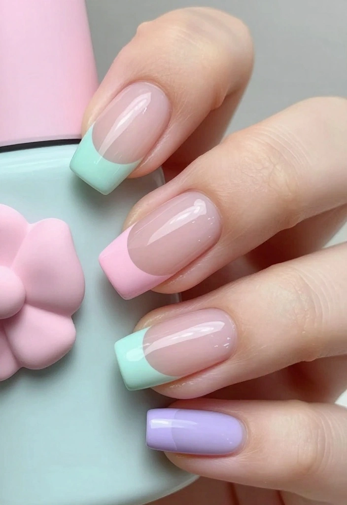16 Flawless French Gel Nails Every Time - Bonjour! - 6. Pastel French Tips 1