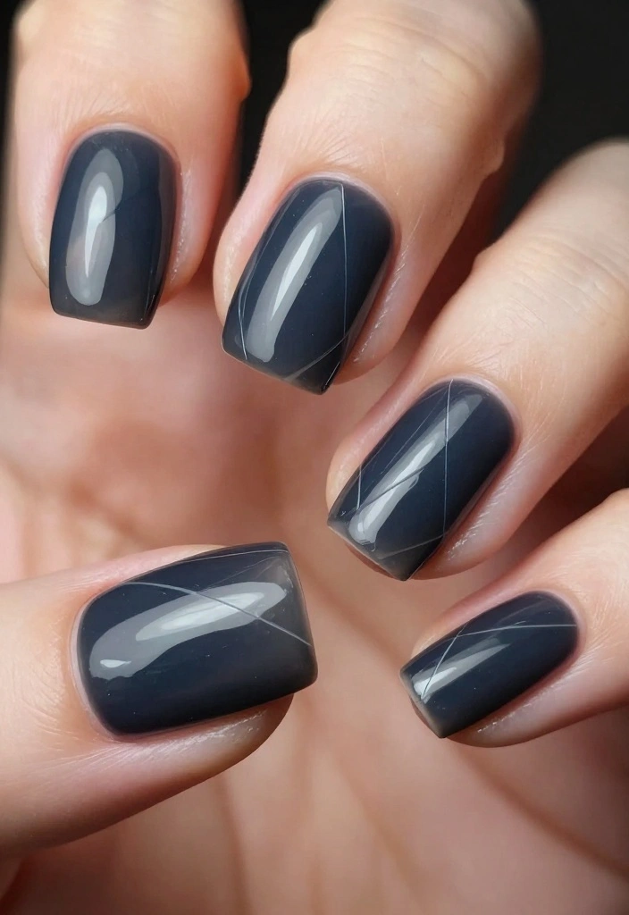 16 Fun March Nails with Geometric Patterns You’ll Love! - 12. Negative Space Geometry 1