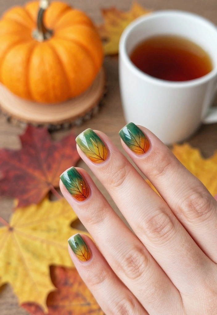16 Thanksgiving Nail Designs That Capture the Essence of Fall! - 2. Autumn Leaves 1