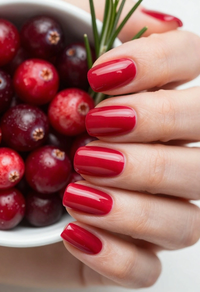 16 Thanksgiving Nail Designs That Capture the Essence of Fall! - 7. Cranberry Bliss 1