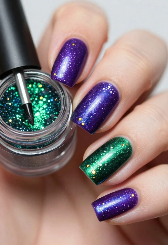 17 Dots Nails Hacks That Will Elevate Your Nail Game Instantly! - 3. Glitter Dots 1