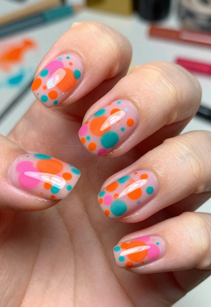 17 Dots Nails Hacks That Will Elevate Your Nail Game Instantly! - 4. Abstract Dots 1