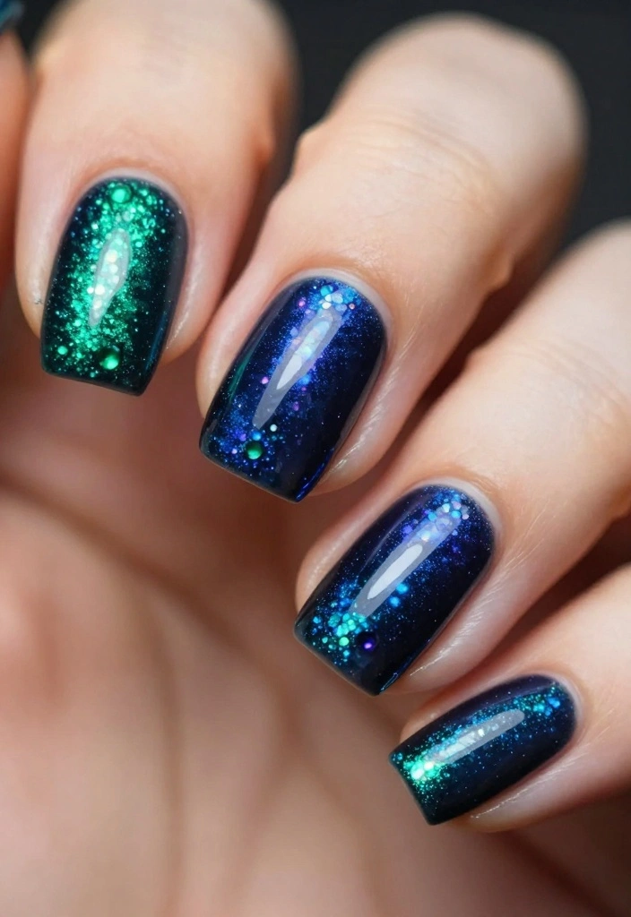 17 Eye-Catching Bright Nail Designs for Every Season - 14. Jewel Tones Masterpiece 1