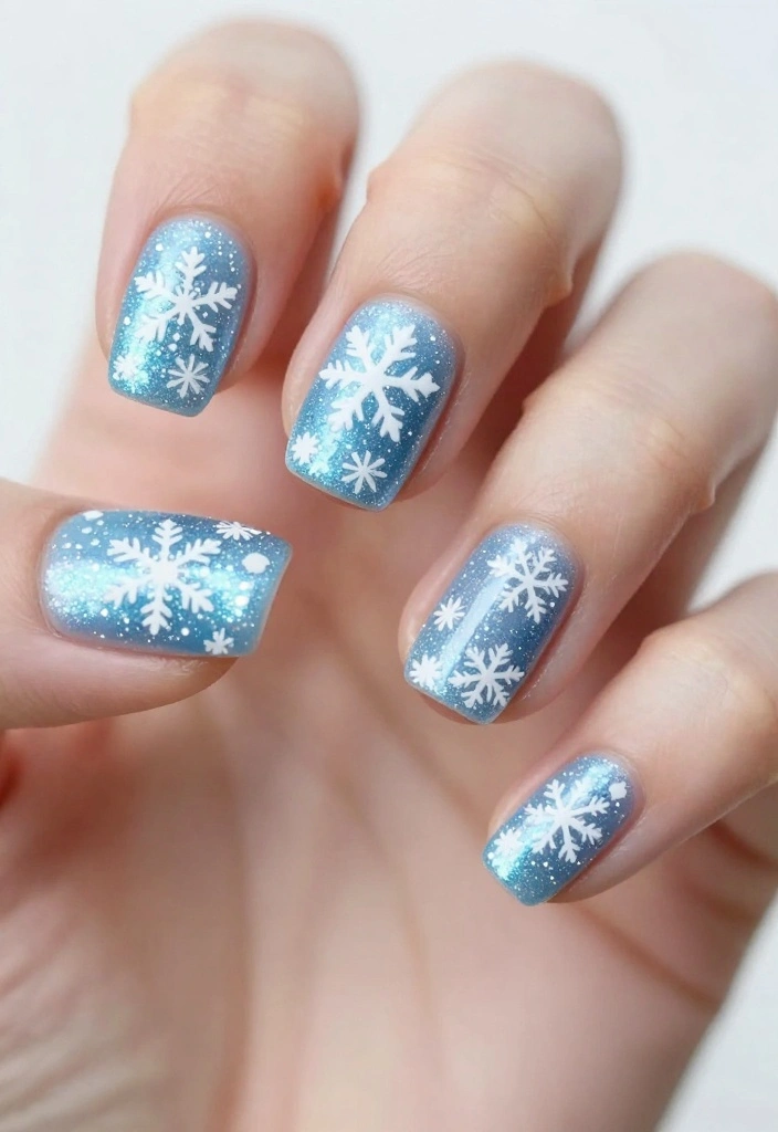 17 Eye-Catching Bright Nail Designs for Every Season - 5. Winter Wonderland 1