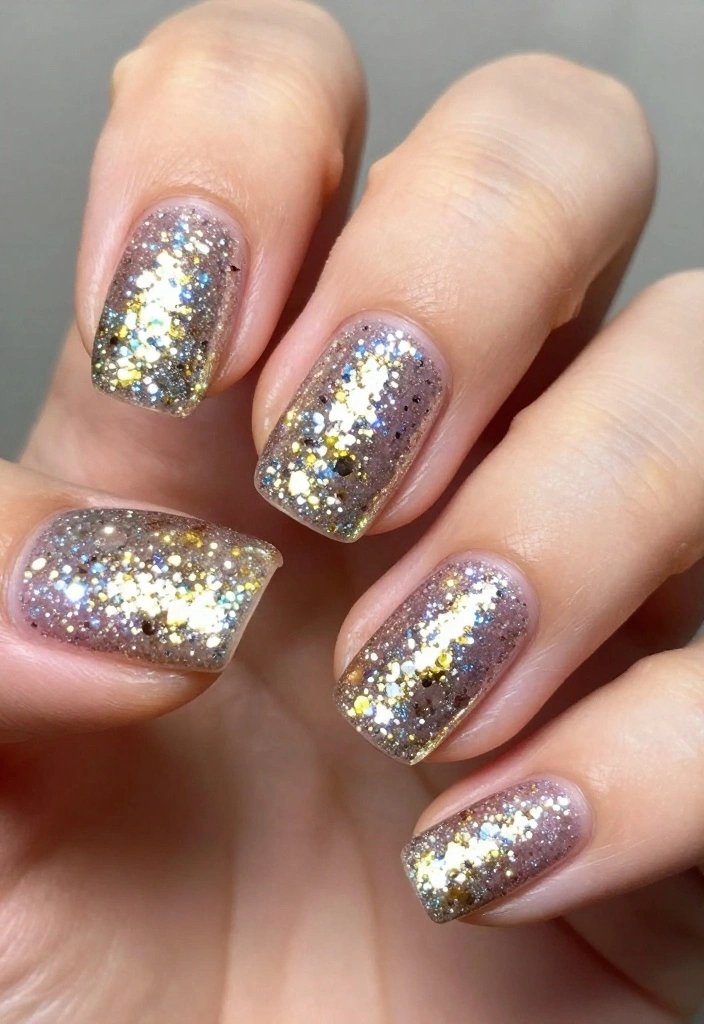 17 Must-Try Winter Nail Art Patterns That Are Perfect for Any Occasion! - 14. Sparkling Glitter 1