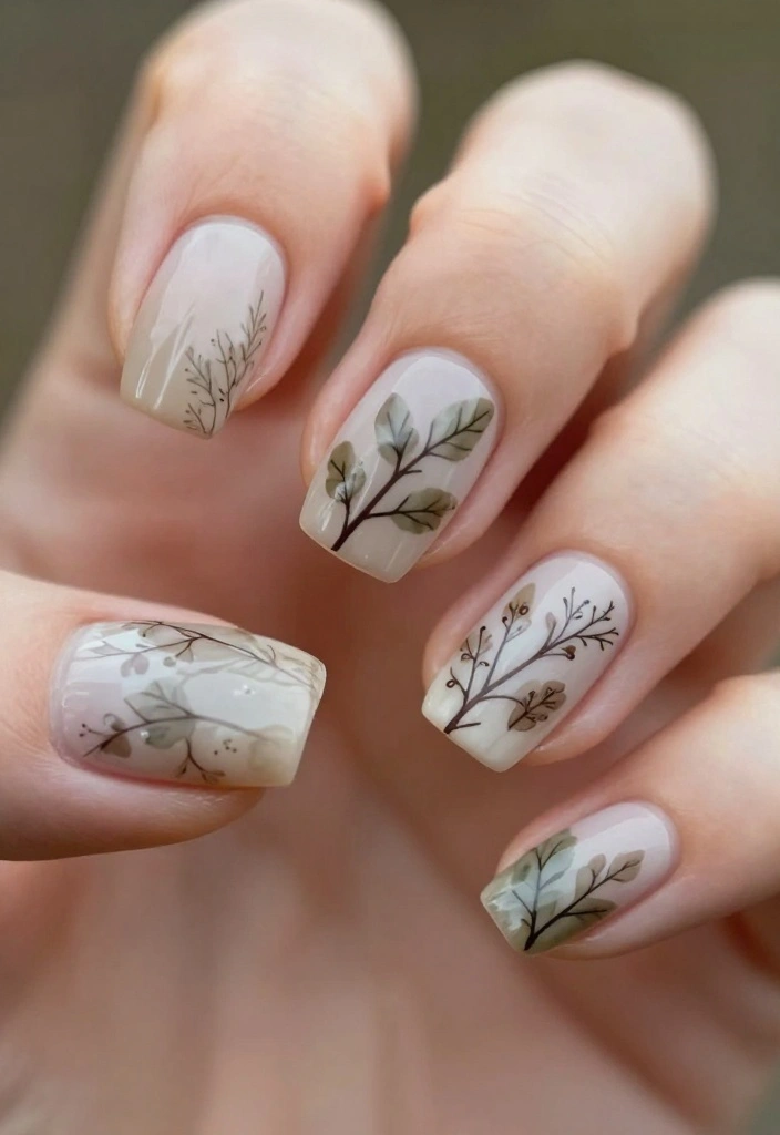 17 Must-Try Winter Nail Art Patterns That Are Perfect for Any Occasion! - 15. Nature's Touch 1