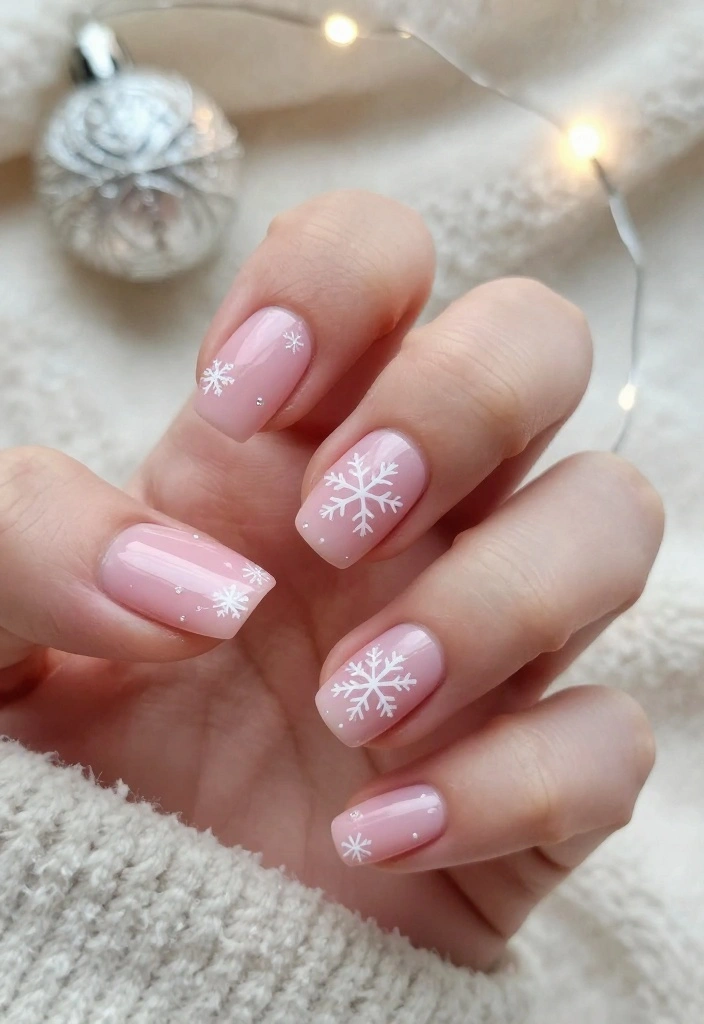 17 Pink Christmas Nail Designs That Will Make You Shine Bright All Season Long! - 1. Soft Pink Elegance 1
