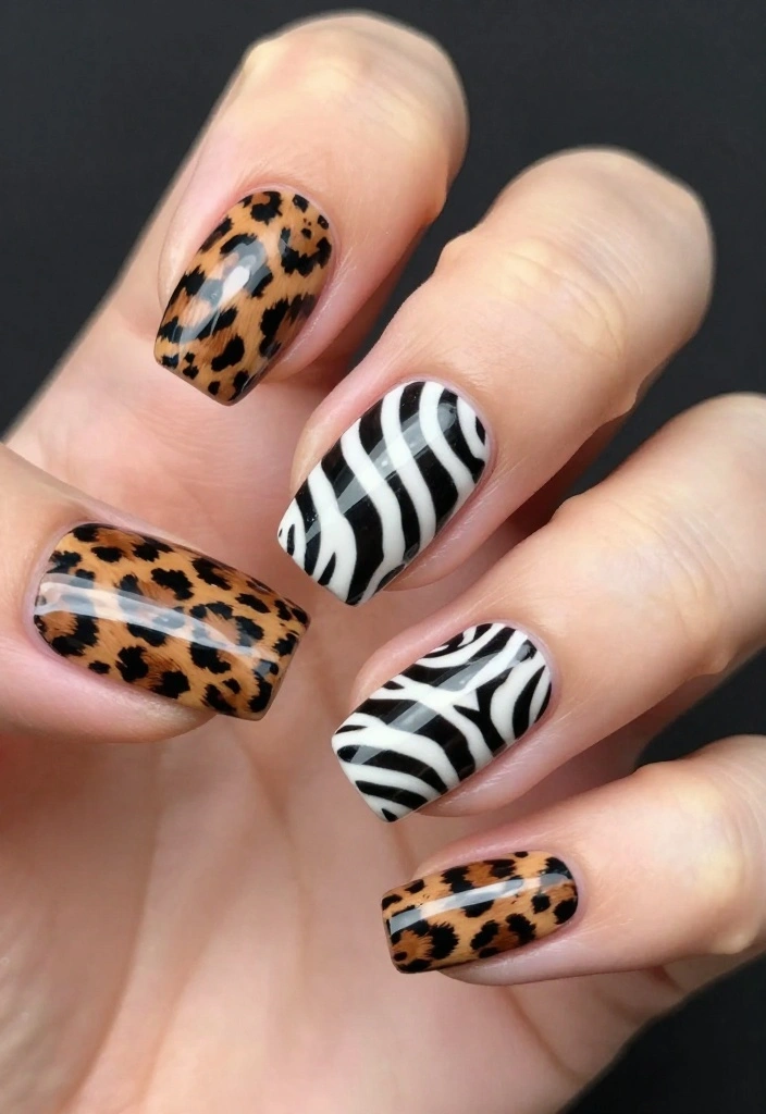 17 Unique Acrylic Nails Ideas That Will Transform Your Nail Game Without Compromising Nail Health! - 15. Animal Prints 1