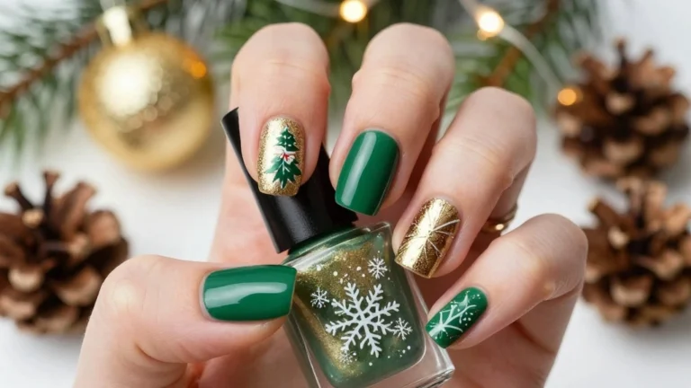 17 Unique Green Christmas Nail Designs to Add a Touch of Glam to Your Holidays!