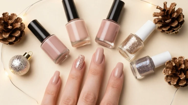 18 Easy DIY Nude Christmas Nails That’ll Make You the Queen of Holiday Glam!