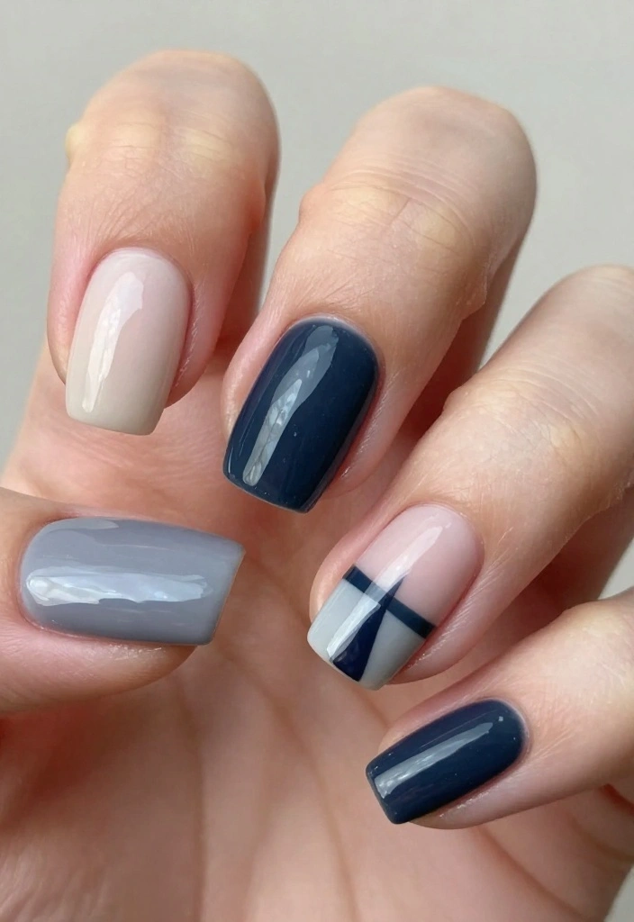 18 Fashion-Forward Art Deco Nails That Will Elevate Your Style Game! - 14. Half-Moon Designs 1