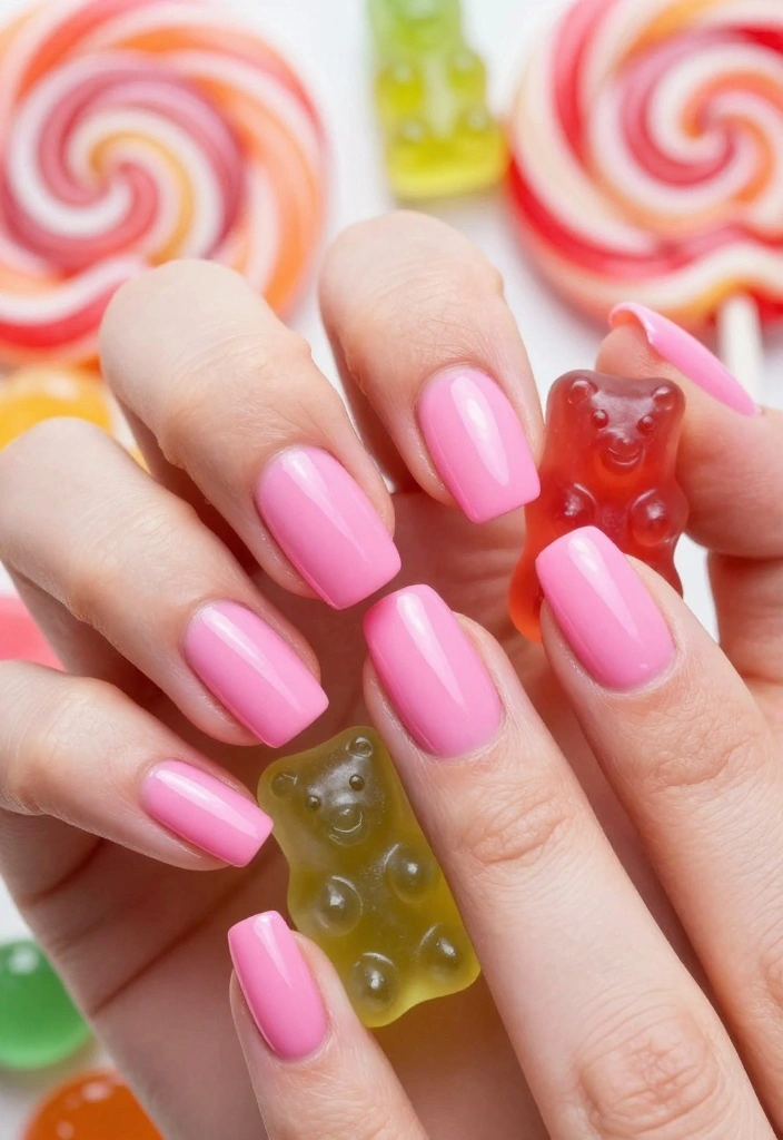 18 Fun and Festive Summer Nail Colors to Rock at Your Next Pool Party! - 13. Candy Pink 1