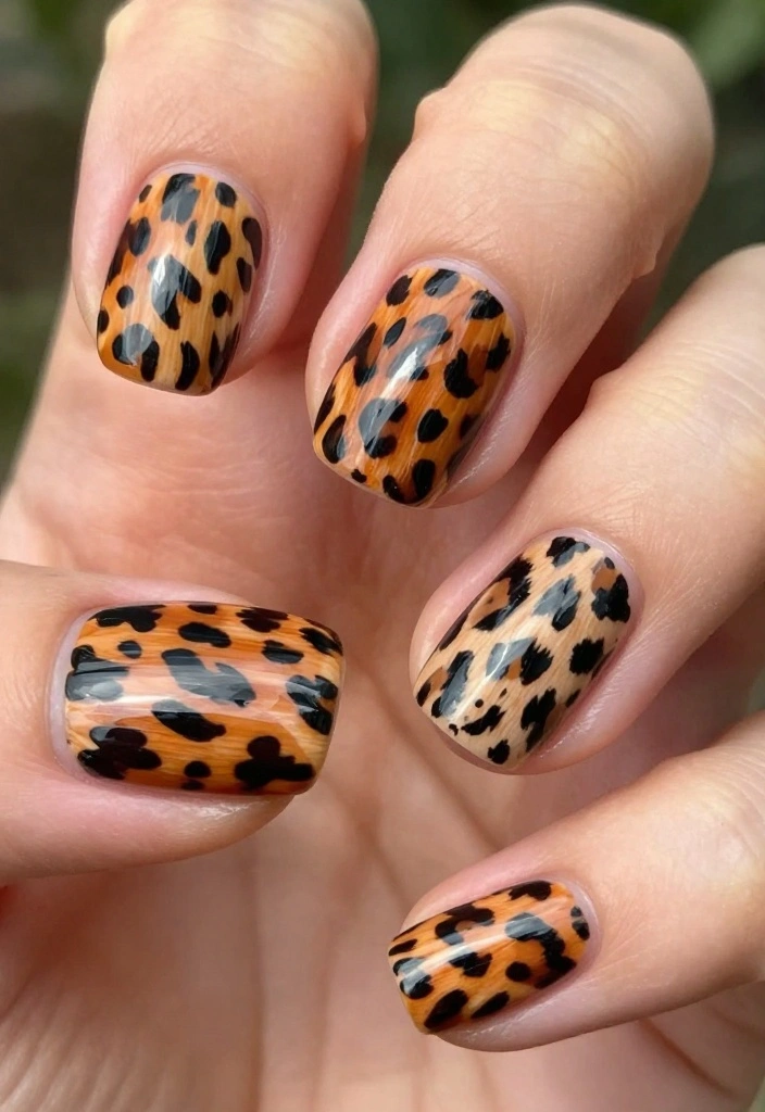 18 Glamorous Hot Nails That Will Turn Heads Everywhere You Go! - 16. Bold Animal Prints 1