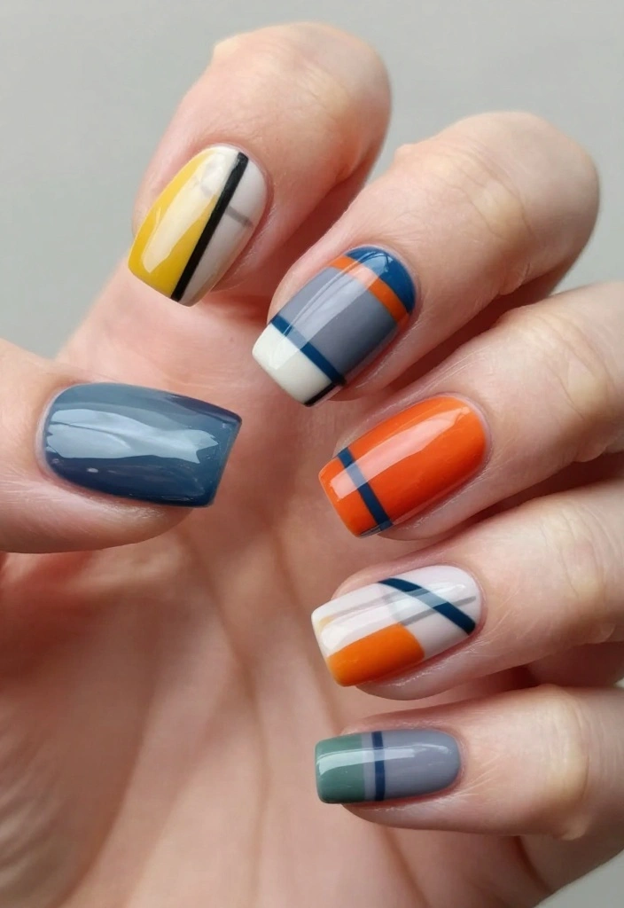 18 Glamorous Hot Nails That Will Turn Heads Everywhere You Go! - 7. Geometric Patterns 1