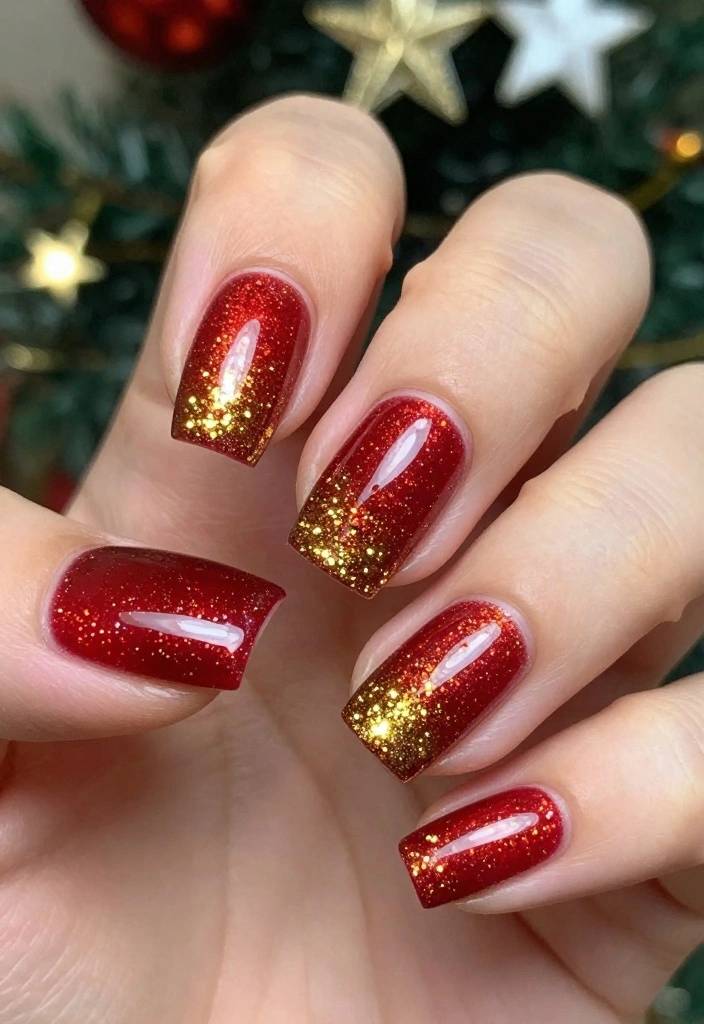 18 Glamorous NYE Nail Ideas That Will Make You the Star of the Party! - 1. Glitter Ombre Sparkle 1