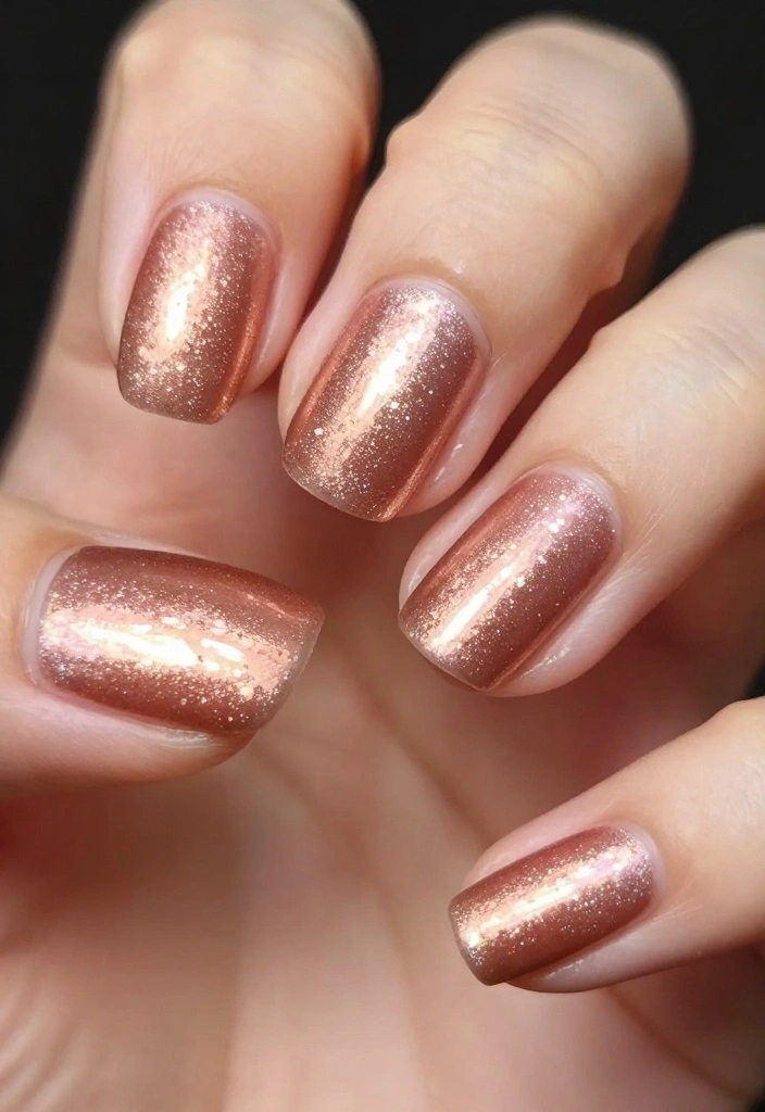 18 Glamorous NYE Nail Ideas That Will Make You the Star of the Party! - 14. Rose Gold Glam 1