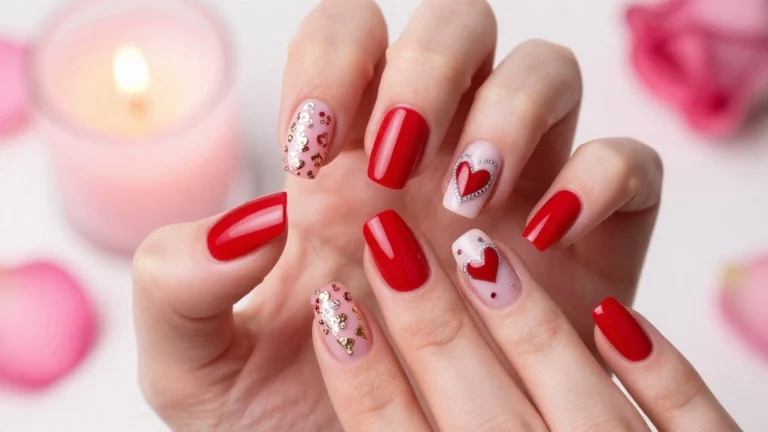 18 Gorgeous Red Valentine's Day Nail Art Ideas Perfect for Date Night!