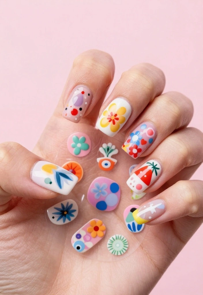 18 Nail Ideas to Elevate Your Fabulous Nails to the Next Level! - 11. Nail Art Stickers 1