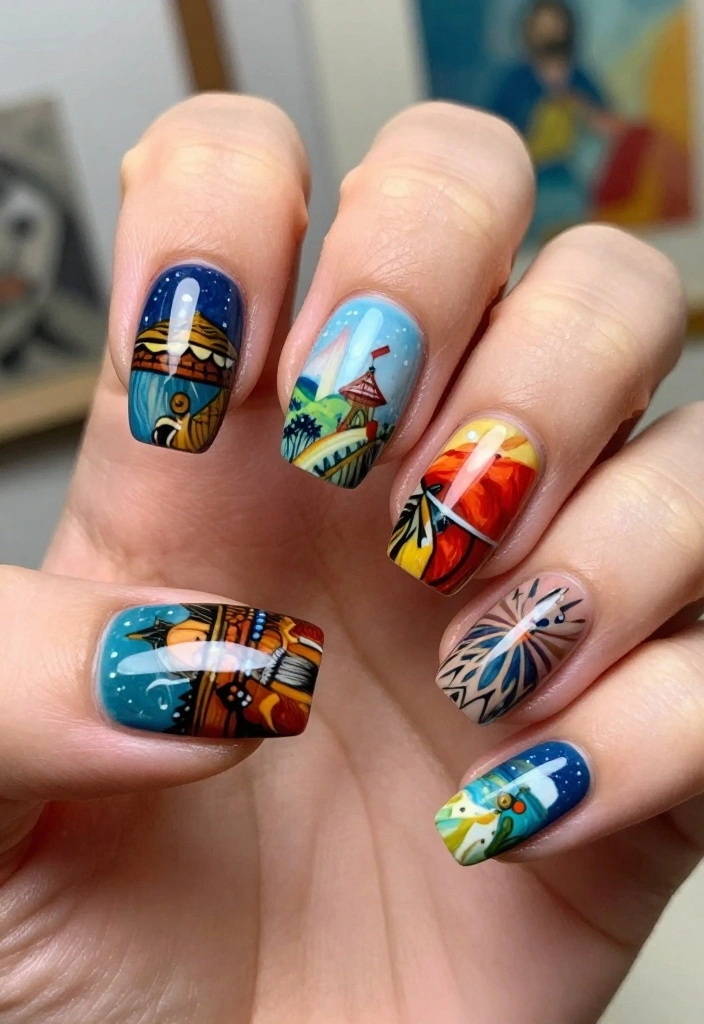 18 Nail Ideas to Elevate Your Fabulous Nails to the Next Level! - 18. Artistic Nail Design 1