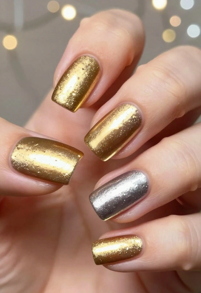 18 Nail Ideas to Elevate Your Fabulous Nails to the Next Level! - 3. Metallic Glam 1