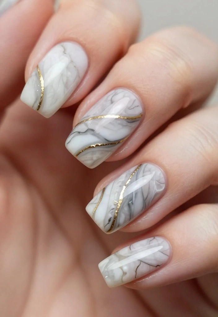 18 Nail Ideas to Elevate Your Fabulous Nails to the Next Level! - 7. Marble Effect 1