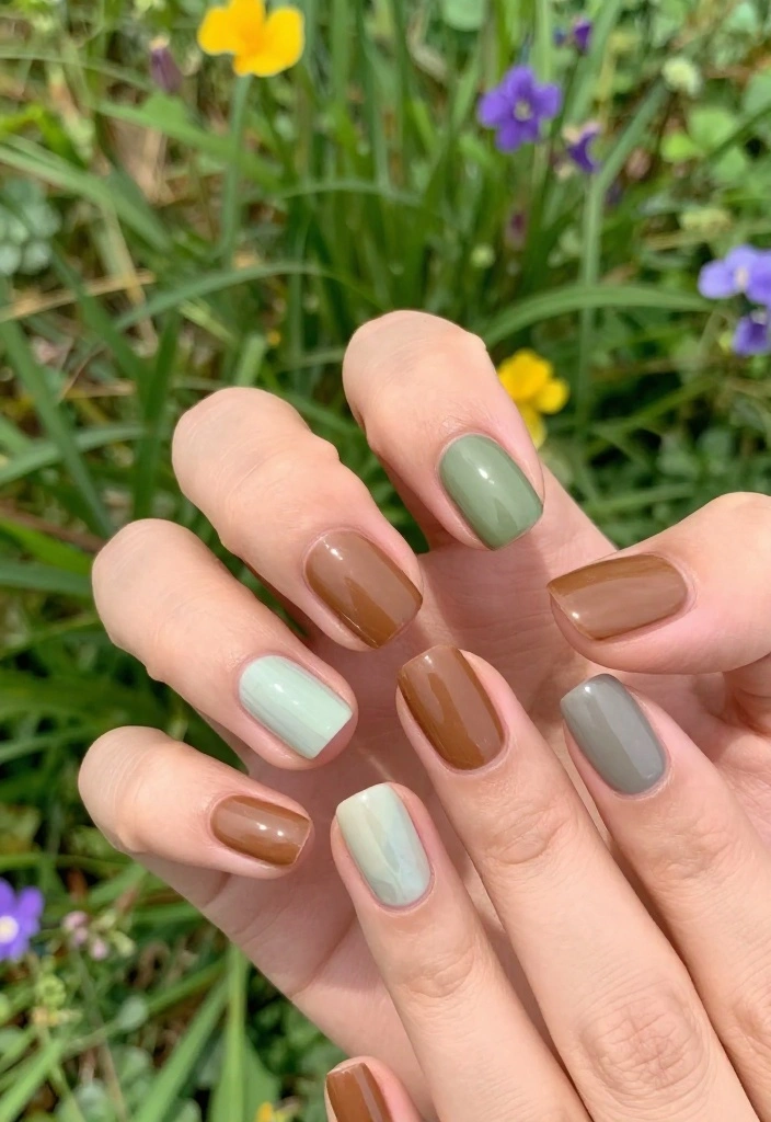 18 Natural Nails Manicure Techniques That Double as Self-Care Rituals! - 16. Nature-Inspired Nail Colors 1