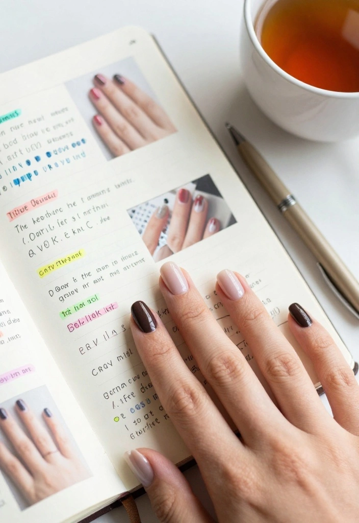 18 Natural Nails Manicure Techniques That Double as Self-Care Rituals! - 17. Create a Nail Journal 1