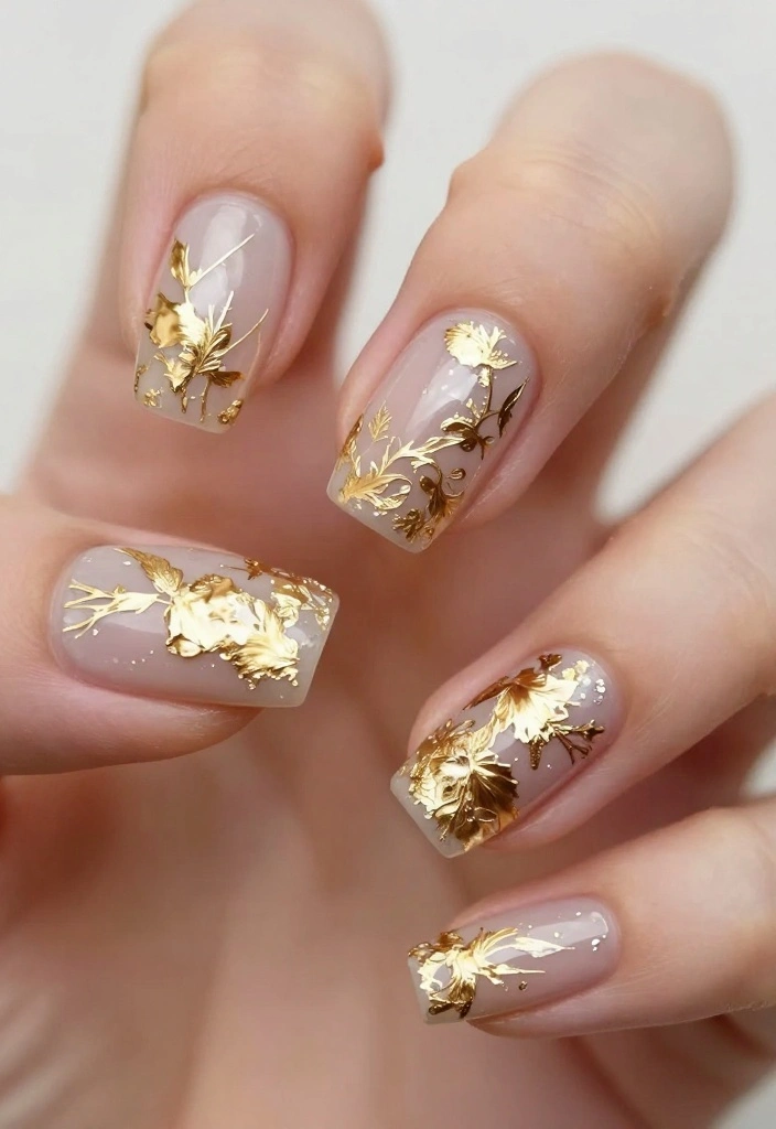 18 Quince Nail Trends That Are Taking the Fashion World by Storm! - 10. Quince Foil Designs 1