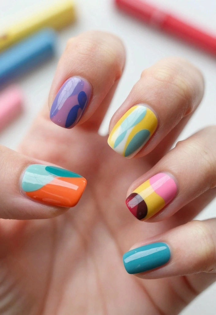 18 Quince Nail Trends That Are Taking the Fashion World by Storm! - 15. Quince Abstract Art 1