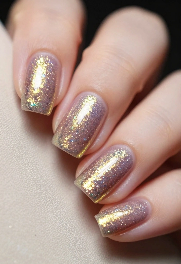 18 Quince Nail Trends That Are Taking the Fashion World by Storm! - 16. Quince Layered Glitter 1