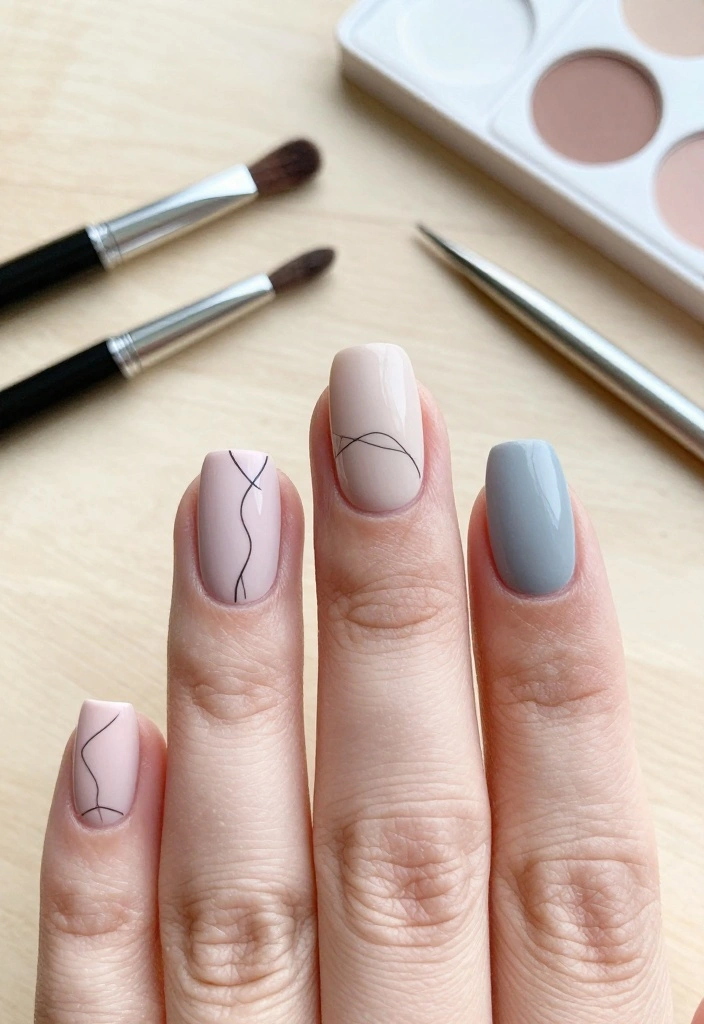 18 Quince Nail Trends That Are Taking the Fashion World by Storm! - 2. Minimalist Quince Lines 1