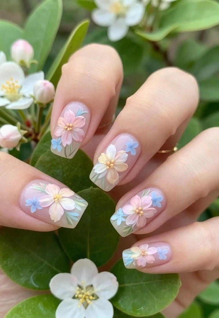 18 Quince Nail Trends That Are Taking the Fashion World by Storm! - 3. Quince Floral Accents 1