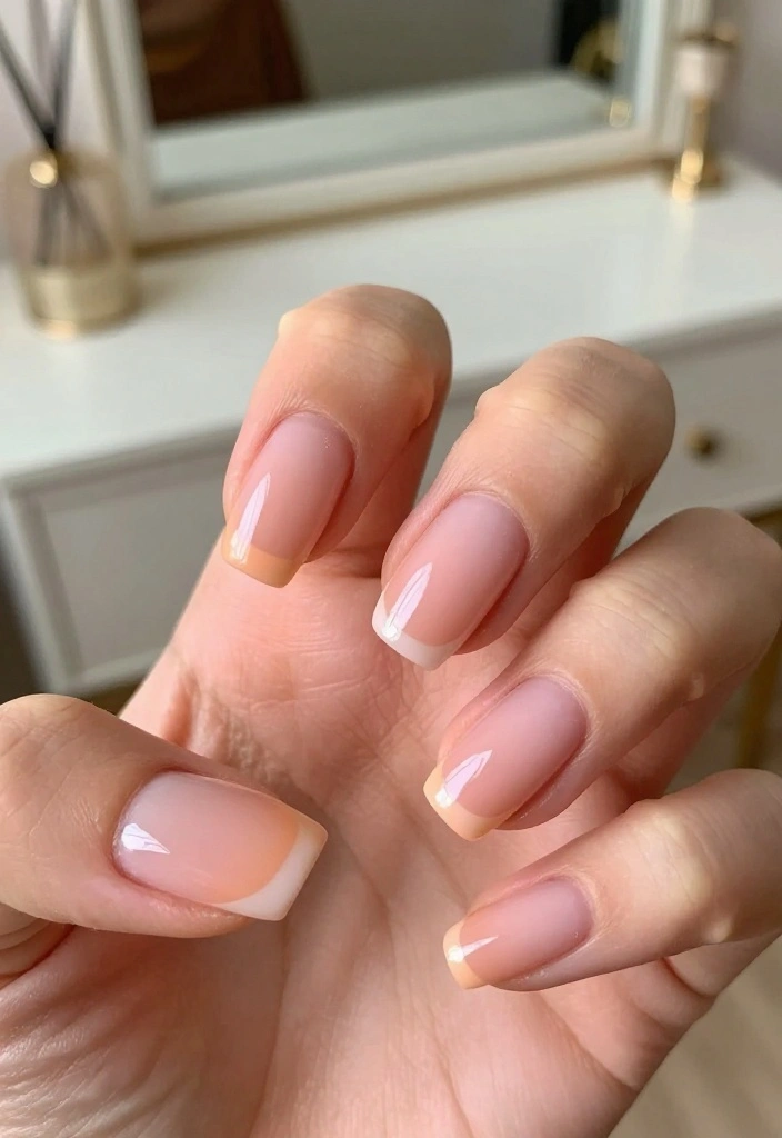18 Quince Nail Trends That Are Taking the Fashion World by Storm! - 5. Glossy Quince French Tips 1