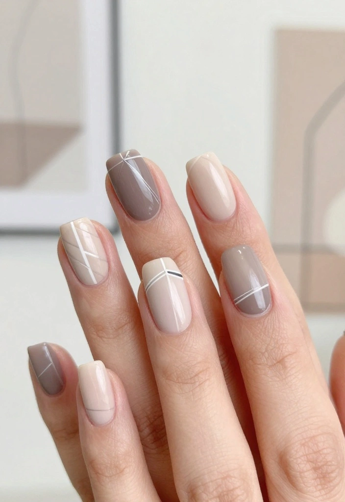 18 Quince Nail Trends That Are Taking the Fashion World by Storm! - 6. Quince Geometric Patterns 1