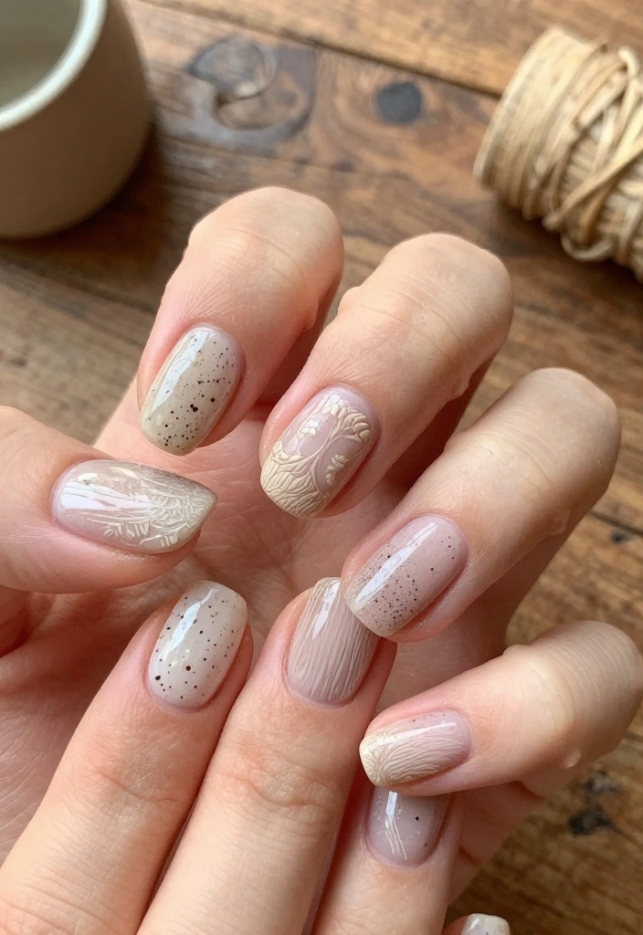 18 Quince Nail Trends That Are Taking the Fashion World by Storm! - 8. Quince Textured Nails 1