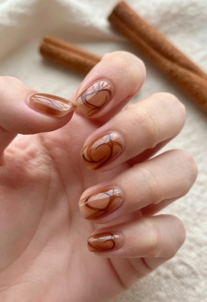 18 Rustic Cowboy Nails Perfect for Fall Adventures! - 16. Sweet Cinnamon Swirls 1