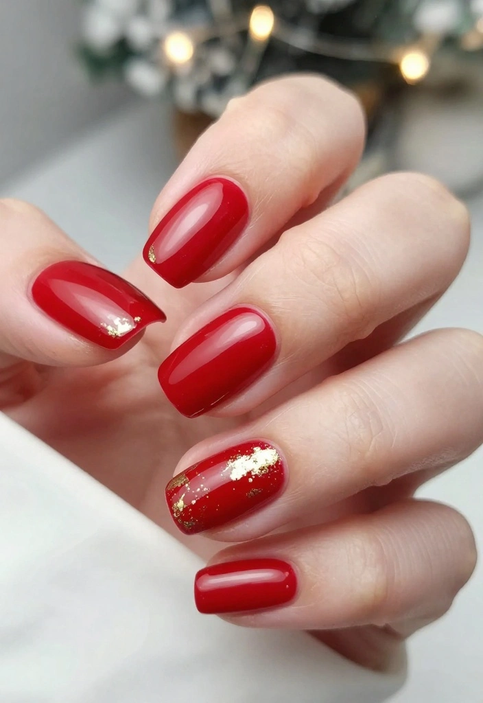 18 Trendy Holiday Nail Designs That Everyone Will Be Talking About (Don't Miss #14!) - 1. Classic Red with a Twist 1