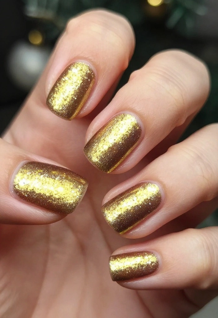 18 Trendy Holiday Nail Designs That Everyone Will Be Talking About (Don't Miss #14!) - 12. Metallic Magic 1
