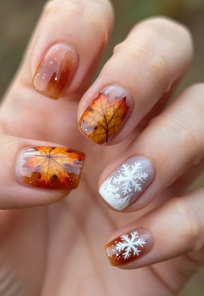 18 Unique Short Gel Nail Designs That Will Make a Statement! - 11. Seasonal Styles 1