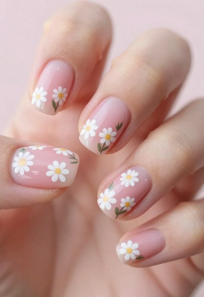 18 Unique Short Gel Nail Designs That Will Make a Statement! - 4. Floral Fantasy 1