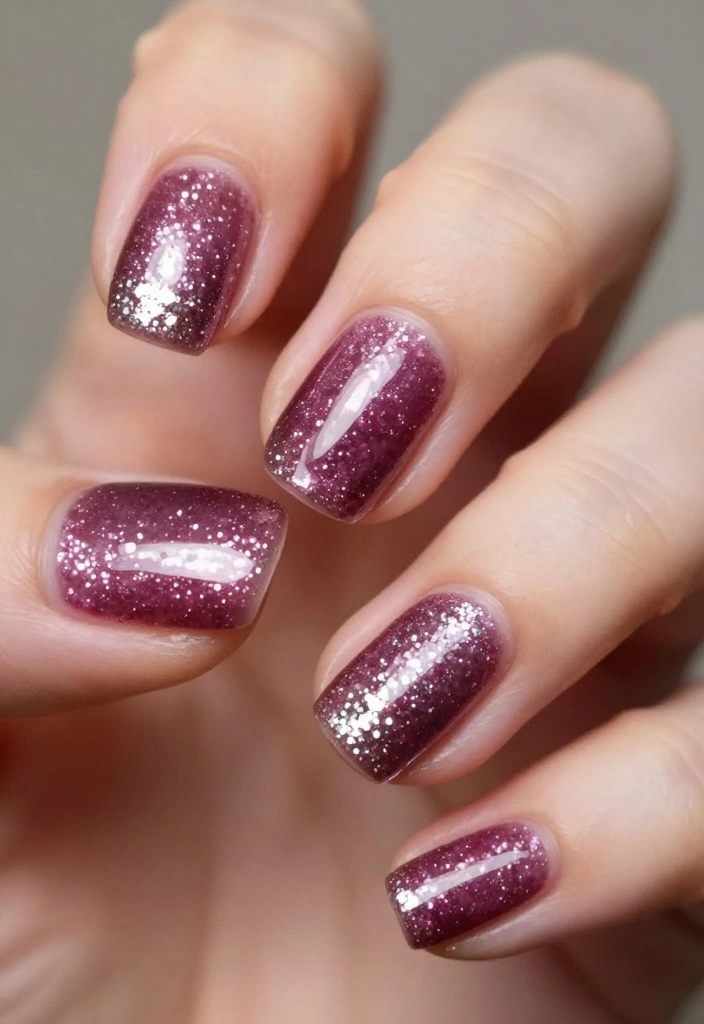 18 Unique Short Gel Nail Designs That Will Make a Statement! - 6. Glitter Glam 1