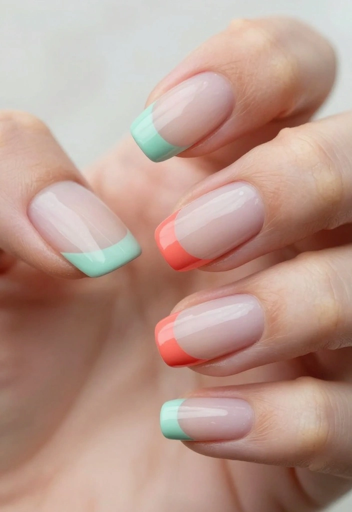 18 Vibrant Colorful Nail Designs Perfect for Your Spring Vibes! - 17. Classic French Twist 1
