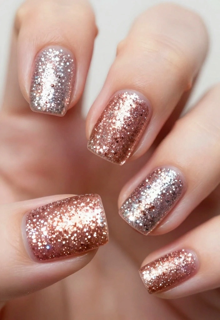 18 Vibrant Colorful Nail Designs Perfect for Your Spring Vibes! - 7. Glitter Galore 1